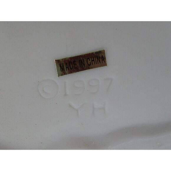 Porcelain Unicorn with Gold Horn and Flowers 6" High Standing 1997 - Picture 6 of 9